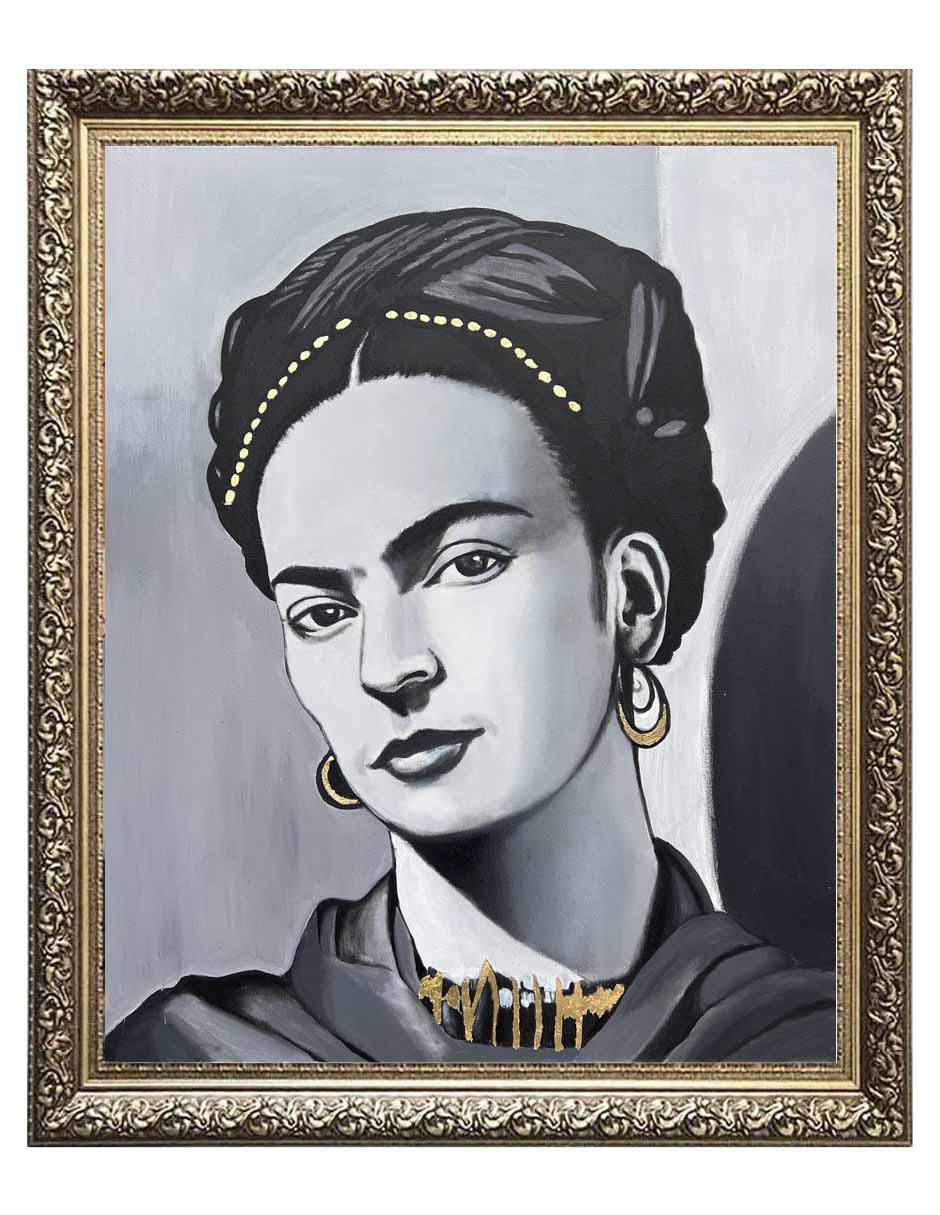 Pintura Frida Kahlo técnica acrílico Frida