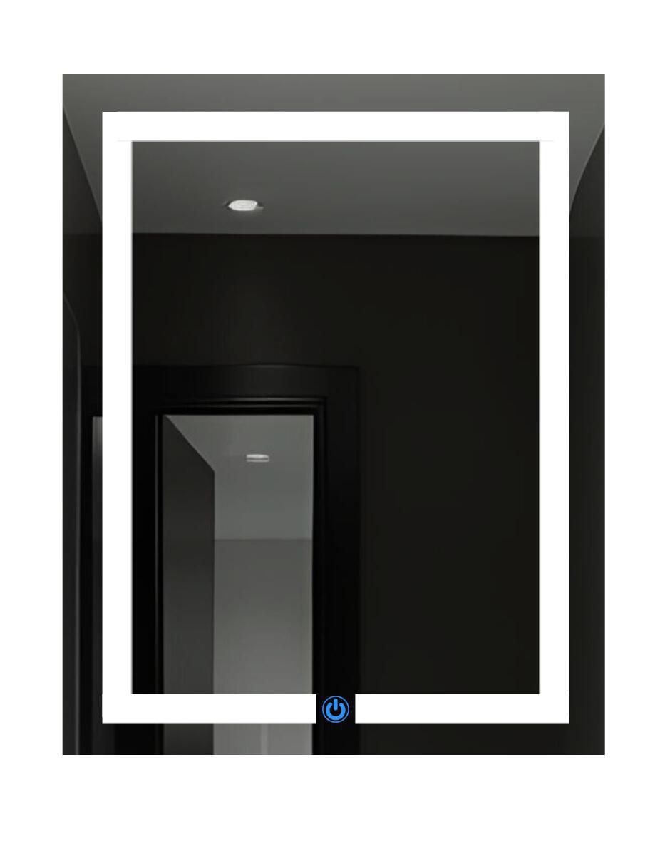 Espejo rectangular Ard para baño con luz led Luminous Glass