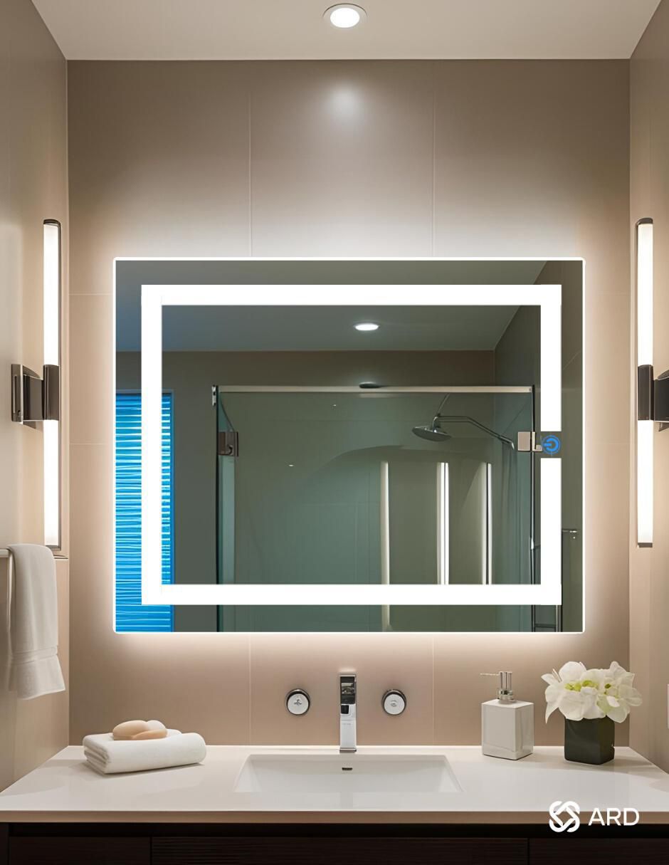Espejo rectangular Ard para baño con luz led Luminous Glass