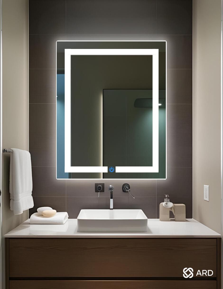 Espejo rectangular para baño con luz led Luminous Glass