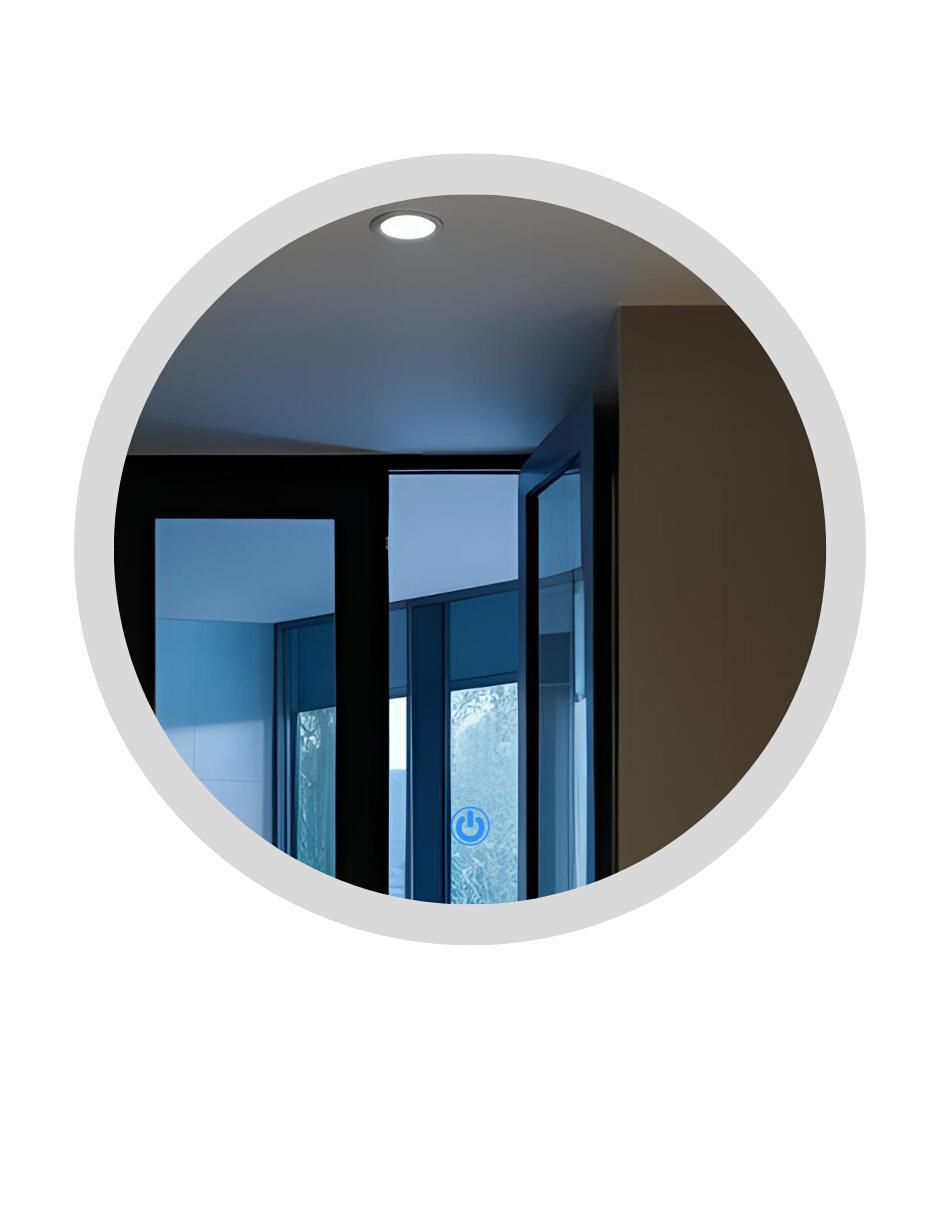 Espejo redondo Ard para baño con luz Led Luminous Glass Halo
