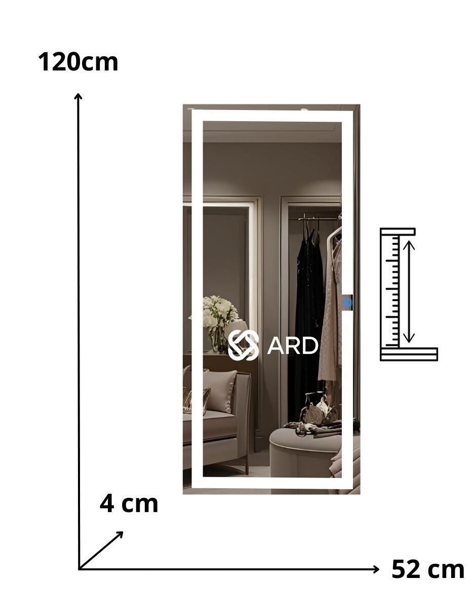 Espejo rectangular para baño con luz led Luminous Glass 9