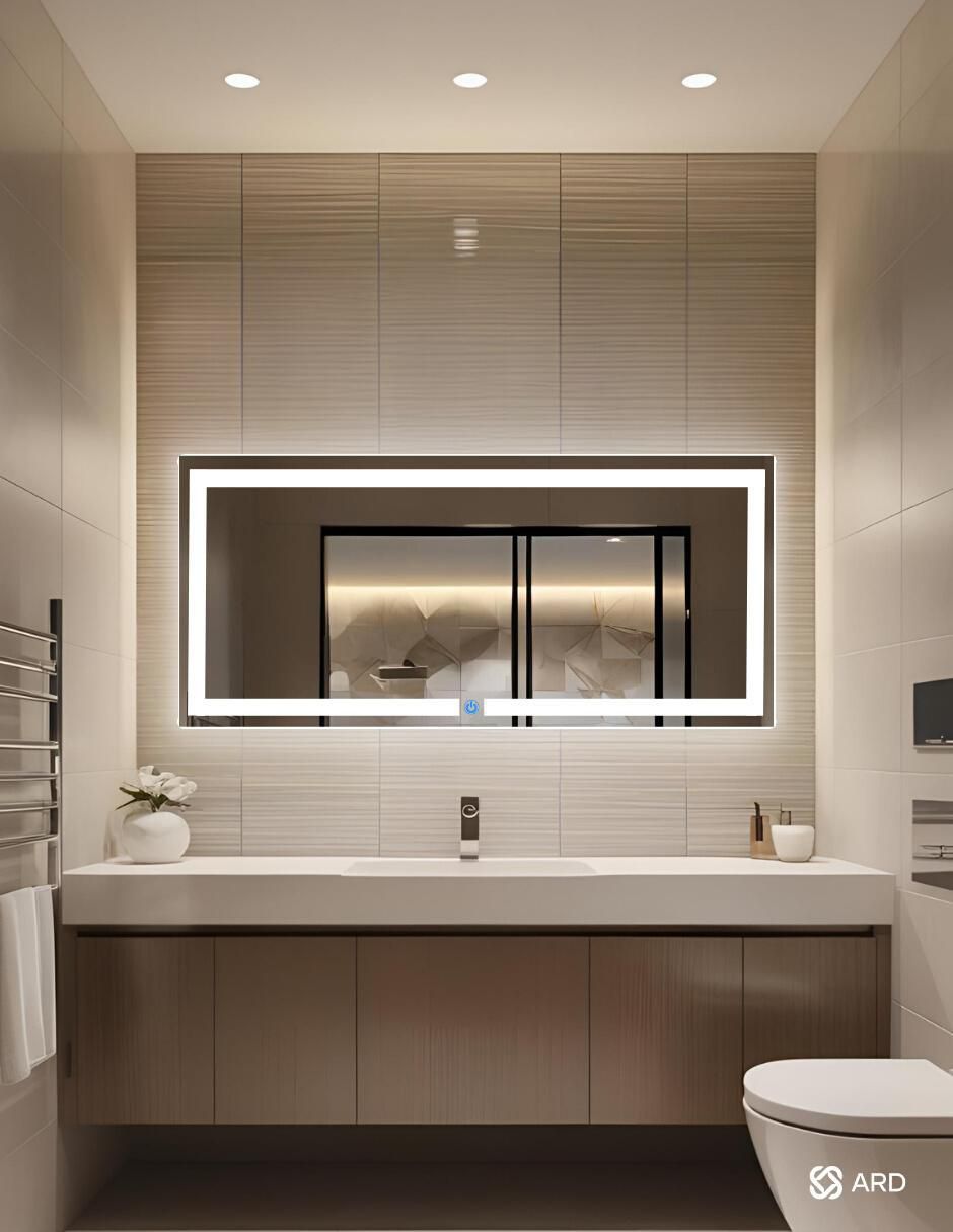 Espejo rectangular para baño con luz led Luminous Glass 2