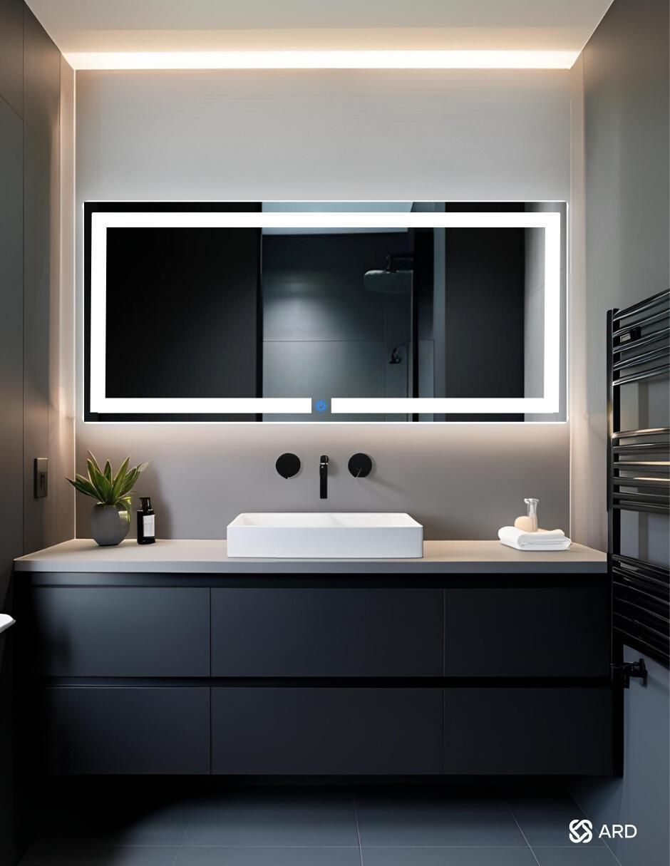 Espejo rectangular para baño con luz led Luminous Glass 4