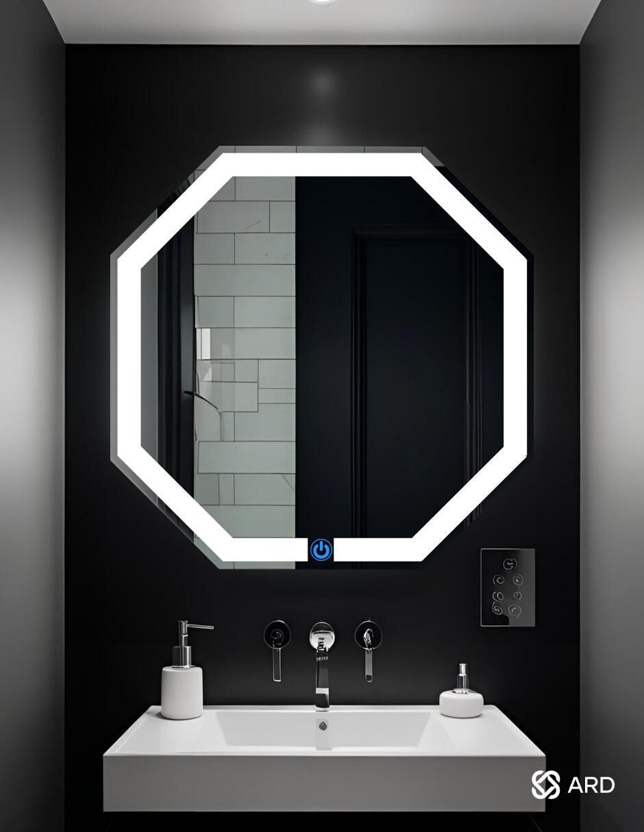 Espejo octagonal para baño con luz led Glanz Octaglow 7