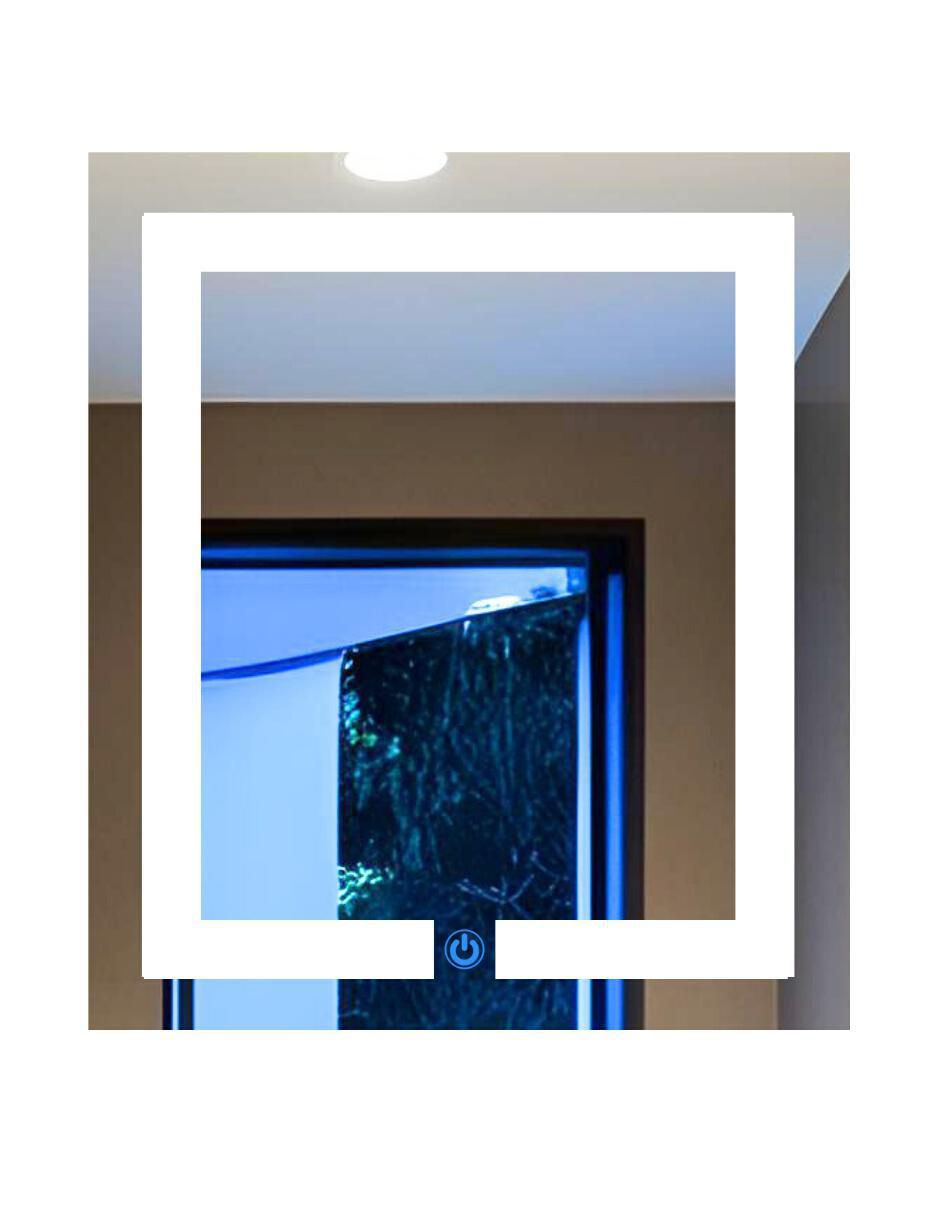 Espejo rectangular Ard para baño con luz led Luminous Glass