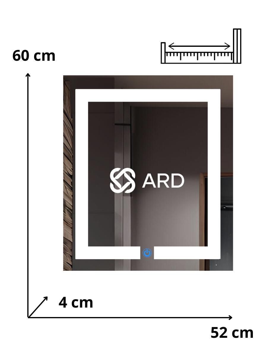 Espejo rectangular Ard para baño con luz led Luminous Glass