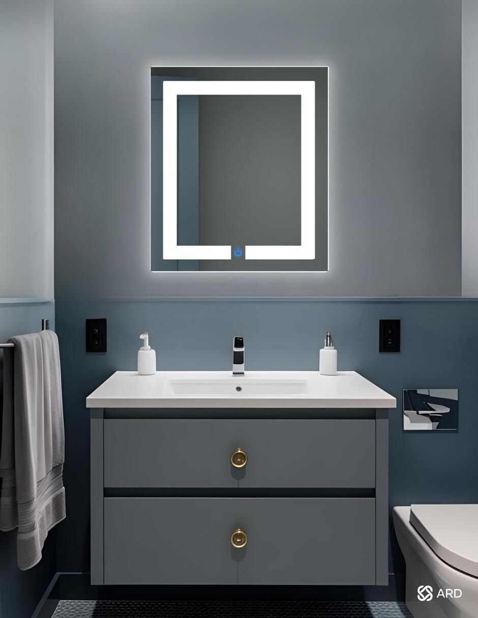Espejo rectangular Ard para baño con luz led Luminous Glass
