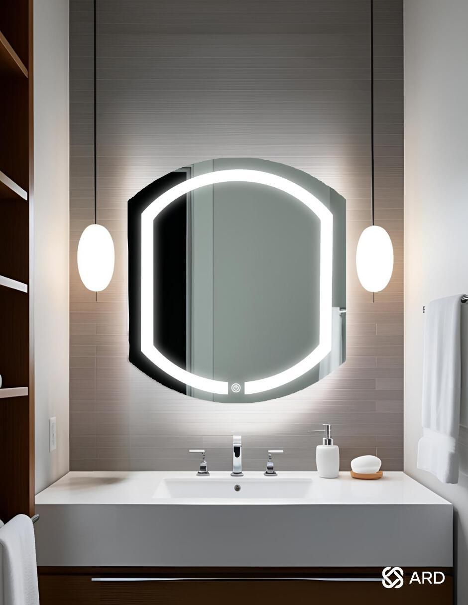 Espejo ovalado Ard para baño con luz led Luminous Capsule