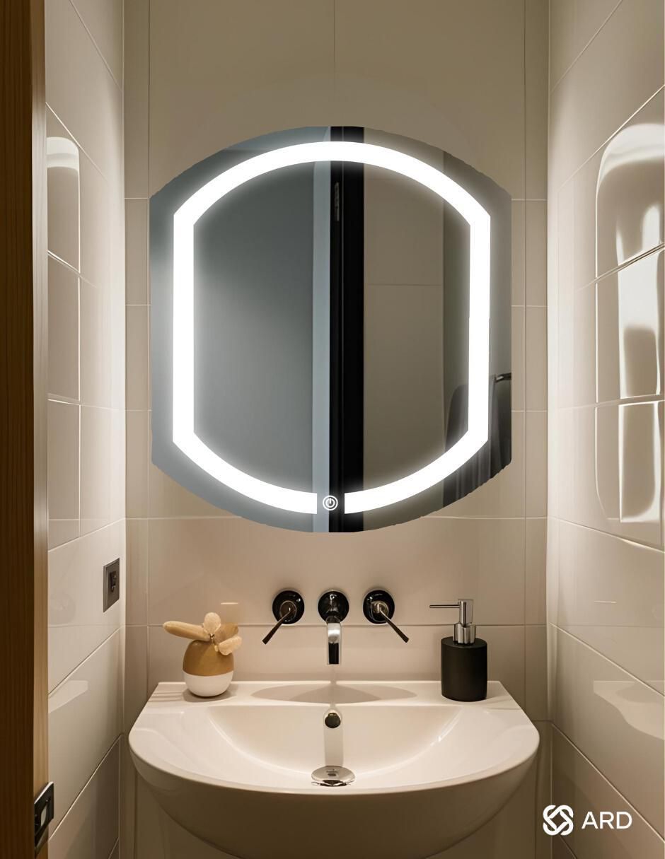 Espejo ovalado Ard para baño con luz led Luminous Capsule