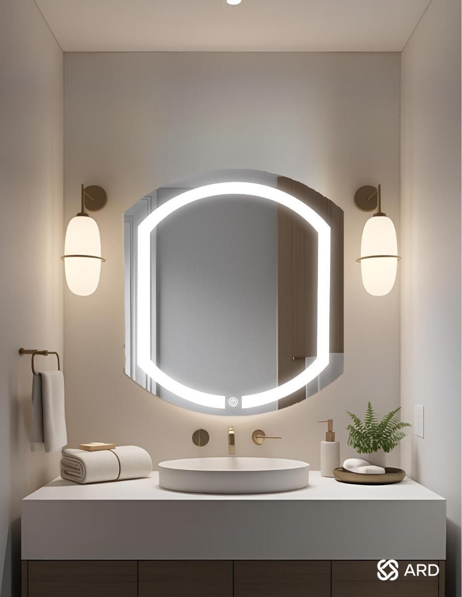 Espejo ovalado Ard para baño con luz led Luminous Capsule