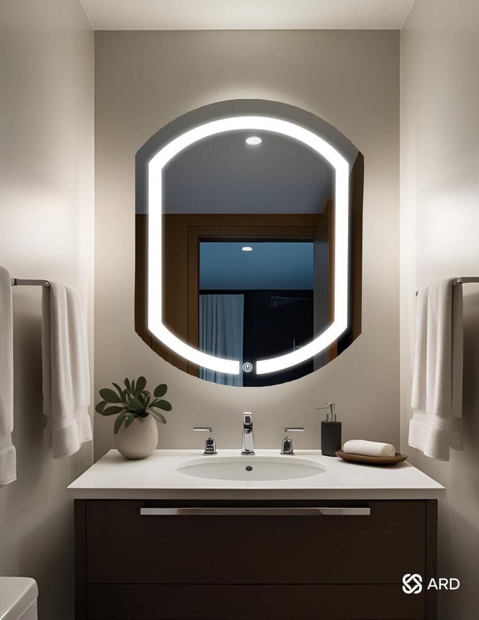 Espejo ovalado Ard para baño con luz Led Luminous Capsule