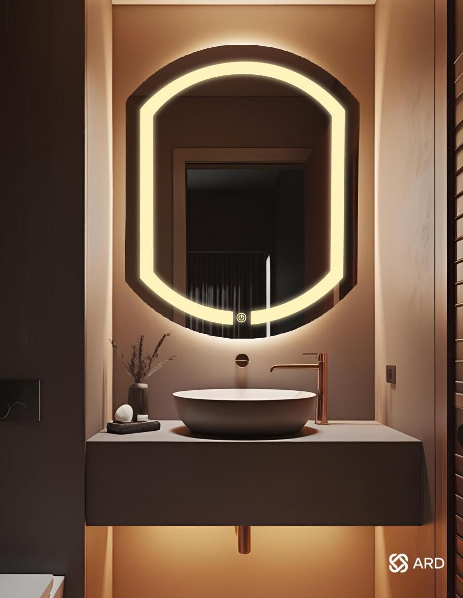 Espejo ovalado Ard para baño con luz Led Luminous Capsule