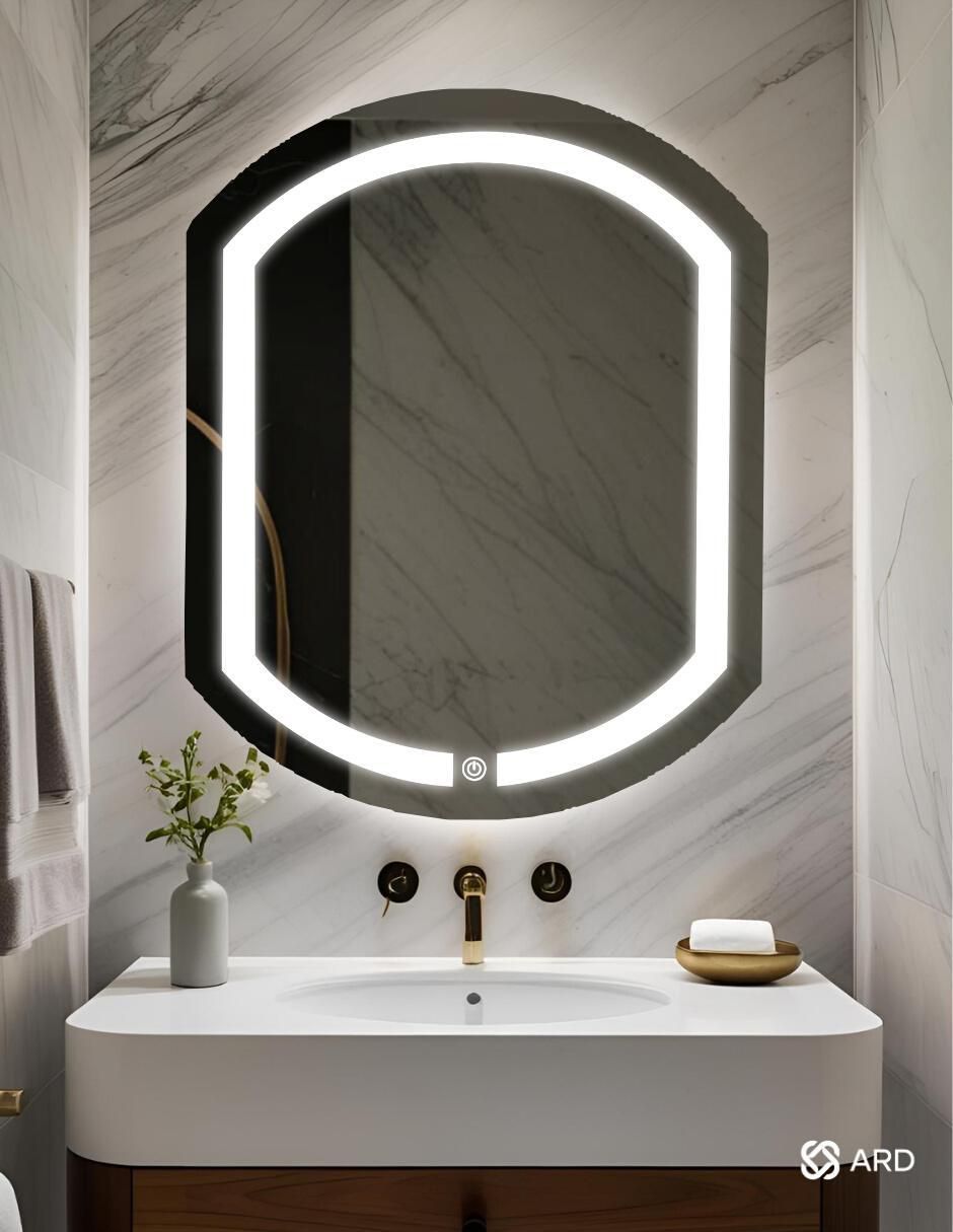 Espejo ovalado para baño con luz Led Luminous Capsule