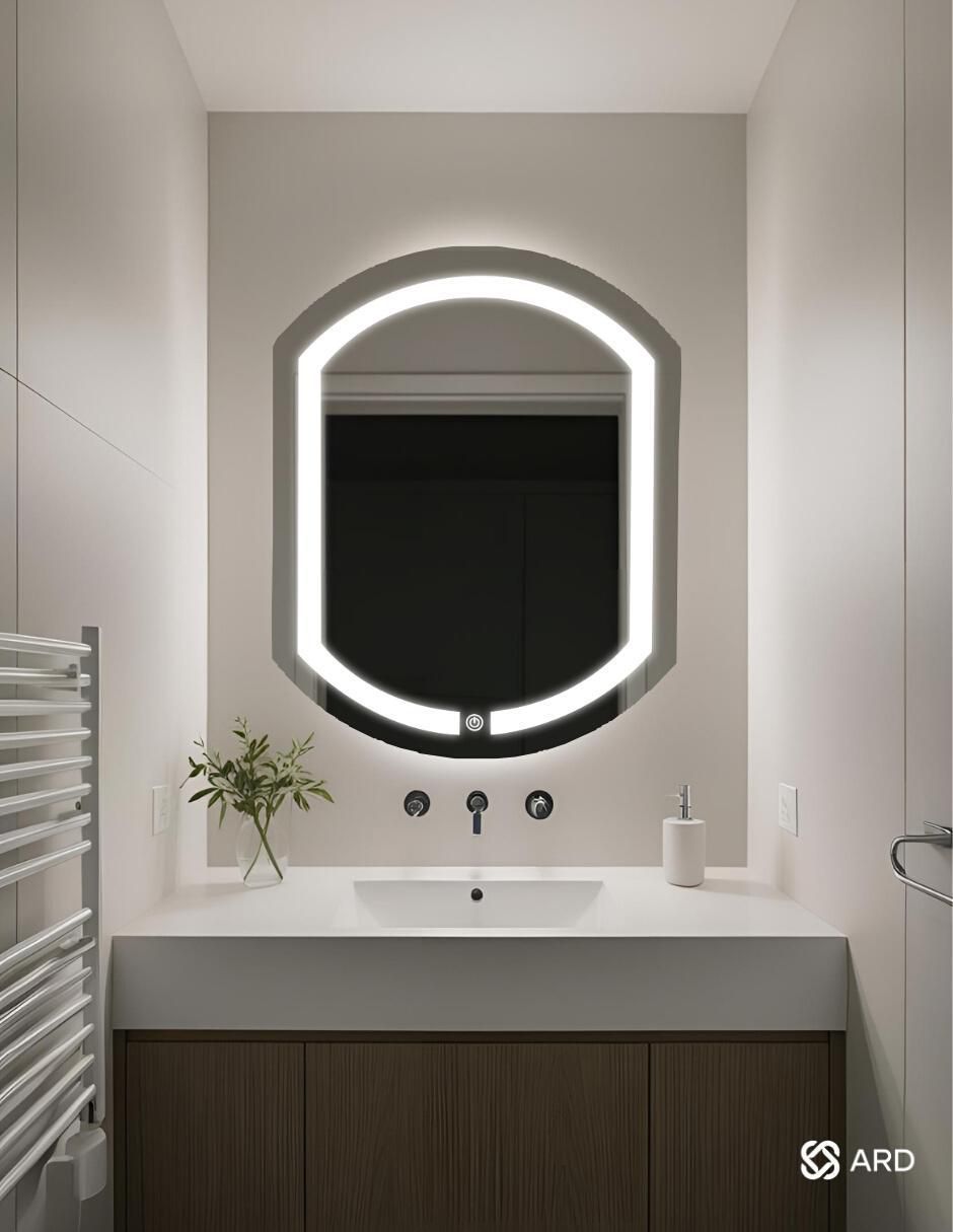 Espejo ovalado Ard para baño con luz Led Luminous Capsule