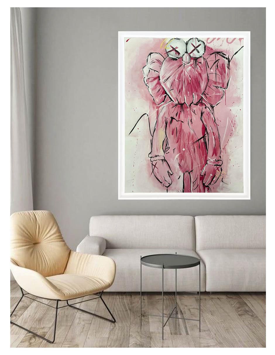 Pintura Kaws técnica acrílico Kaws 3