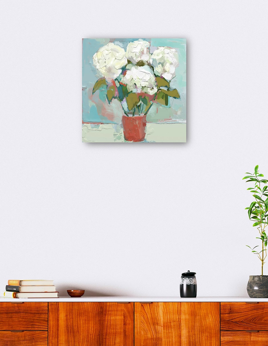 Cuadro decorativo Estilo De Pétalos I técnica mixta Macetas 2