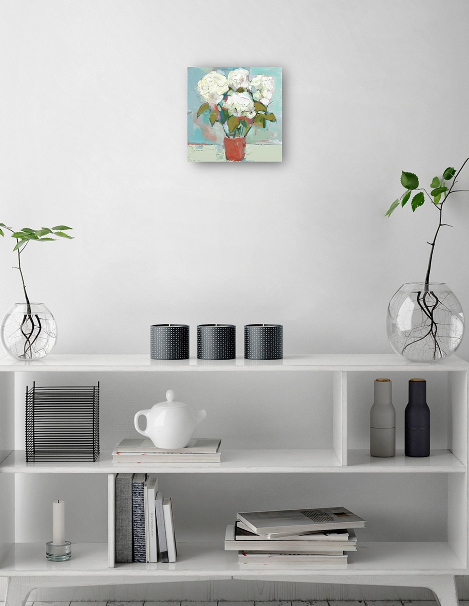 Cuadro decorativo Estilo De Pétalos I técnica mixta Macetas 6