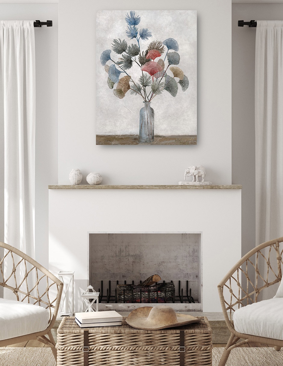 Cuadro decorativo Tonos Frescos técnica mixta Floreros 6