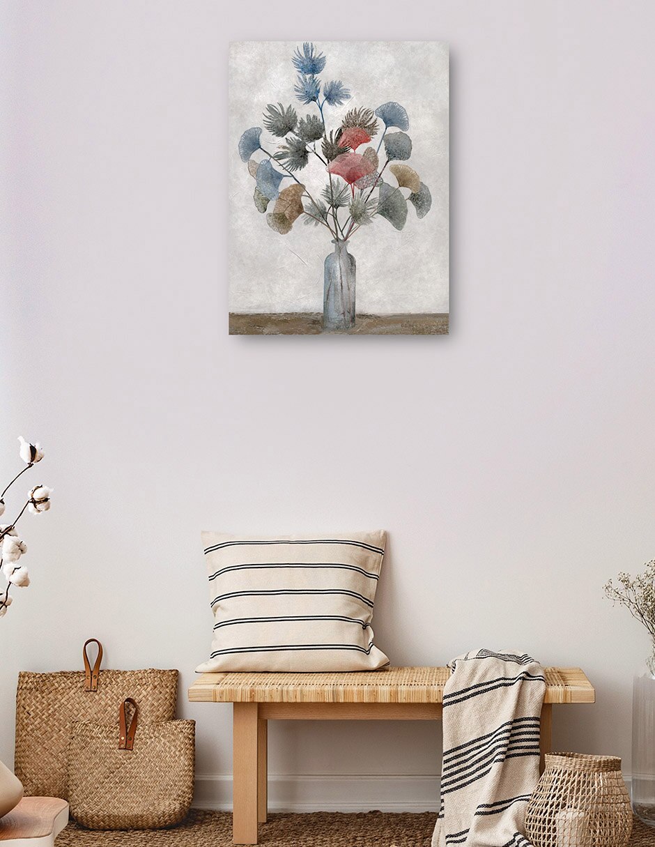 Cuadro decorativo Tonos Frescos técnica mixta Floreros 7