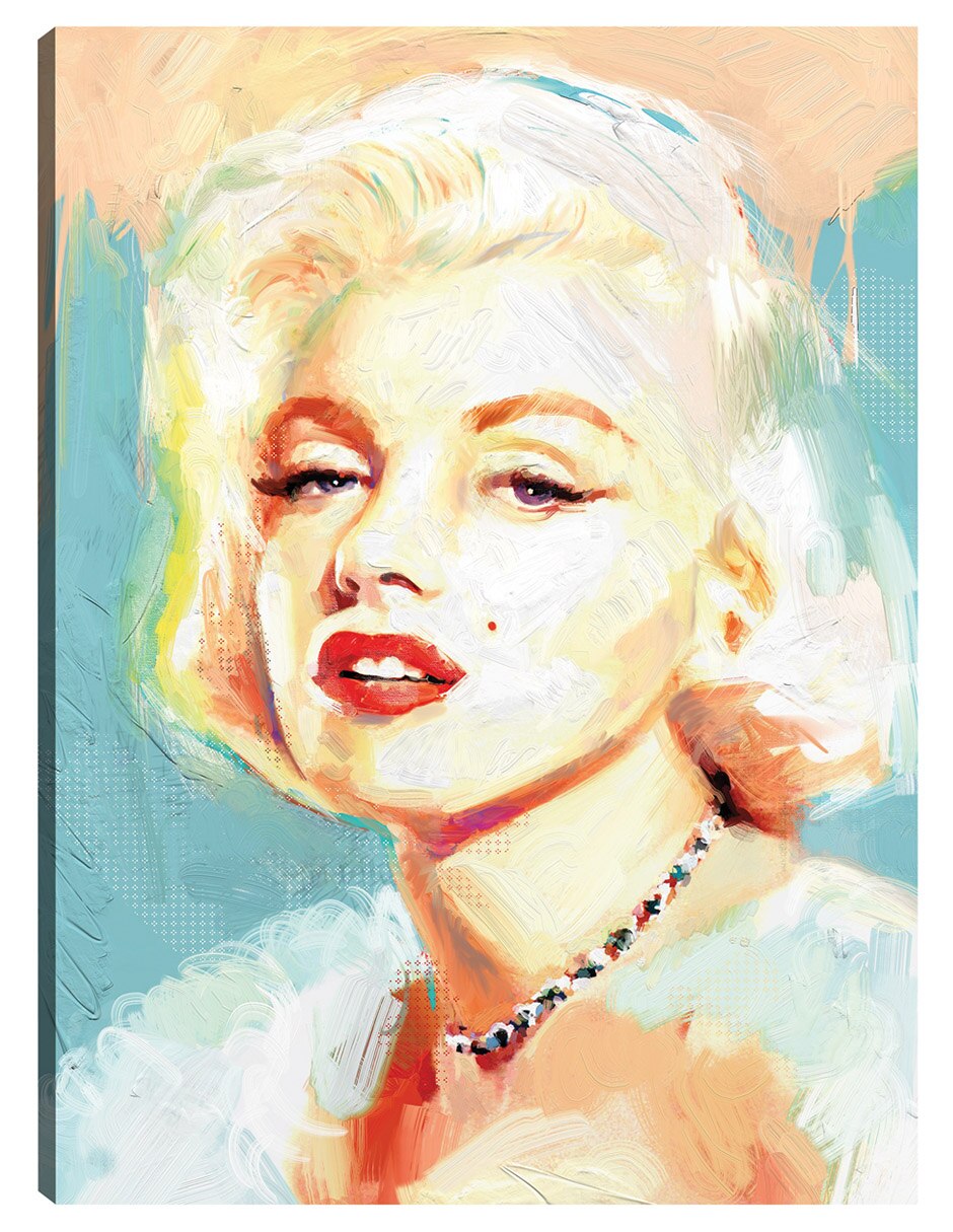 Cuadro decorativo Norma Jeane técnica mixta Famosos Cuadro decorativo Norma Jeane técnica mixta Famosos