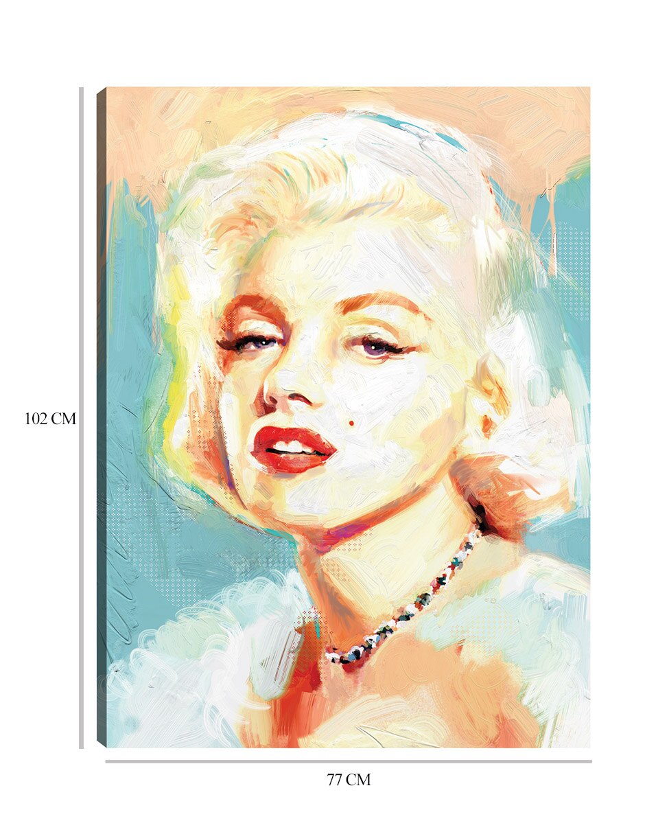 Cuadro decorativo Norma Jeane técnica mixta Famosos 9