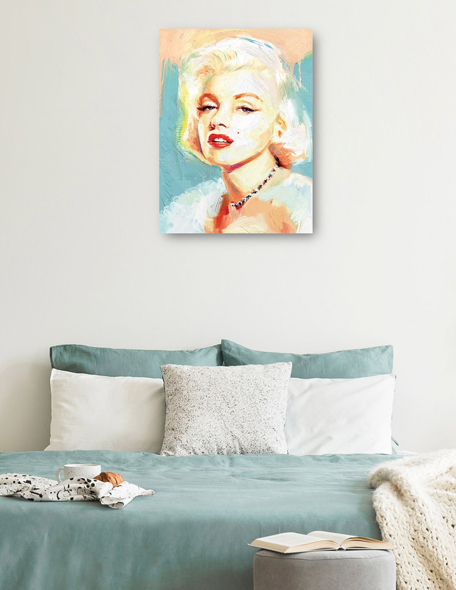 Cuadro decorativo Norma Jeane técnica mixta Famosos 7
