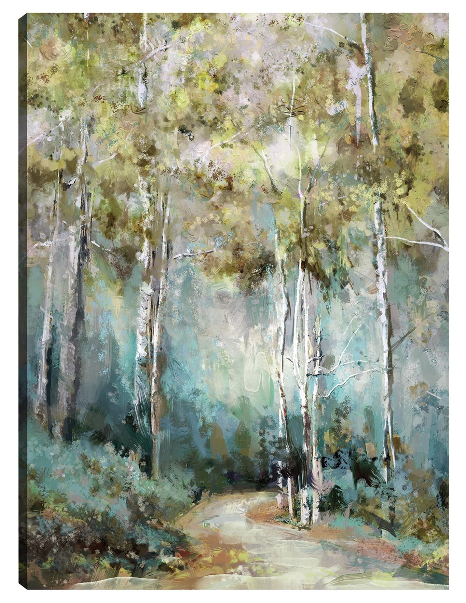 Cuadro decorativo Primavera Sinuosa técnica mixta Bosques