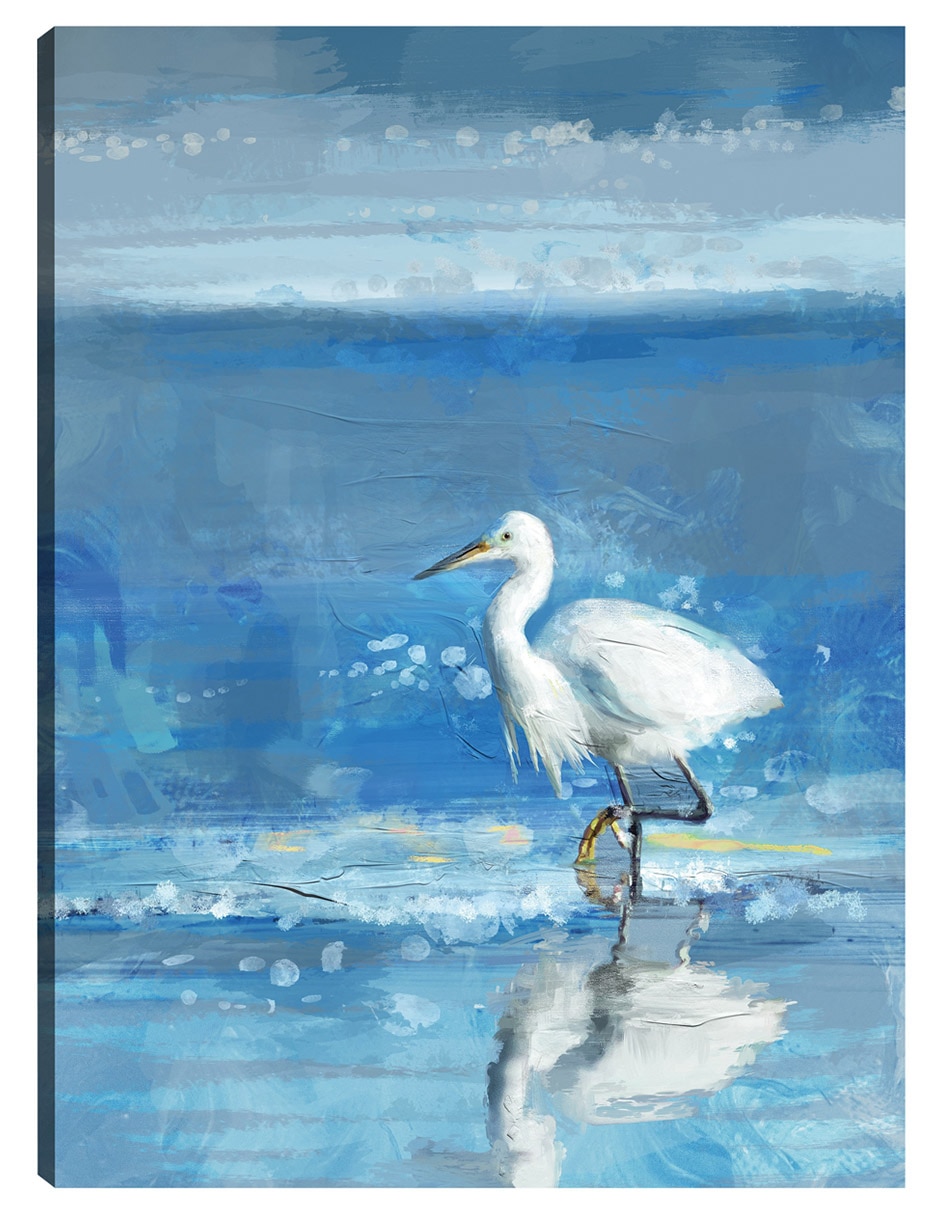 Cuadro decorativo Reflexión Costera técnica mixta Aves Silvestres
