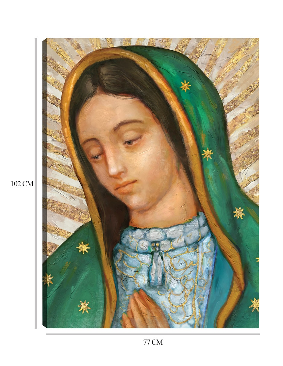 Cuadro decorativo Retrato De Nuestra Señora técnica mixta Vírgenes 9