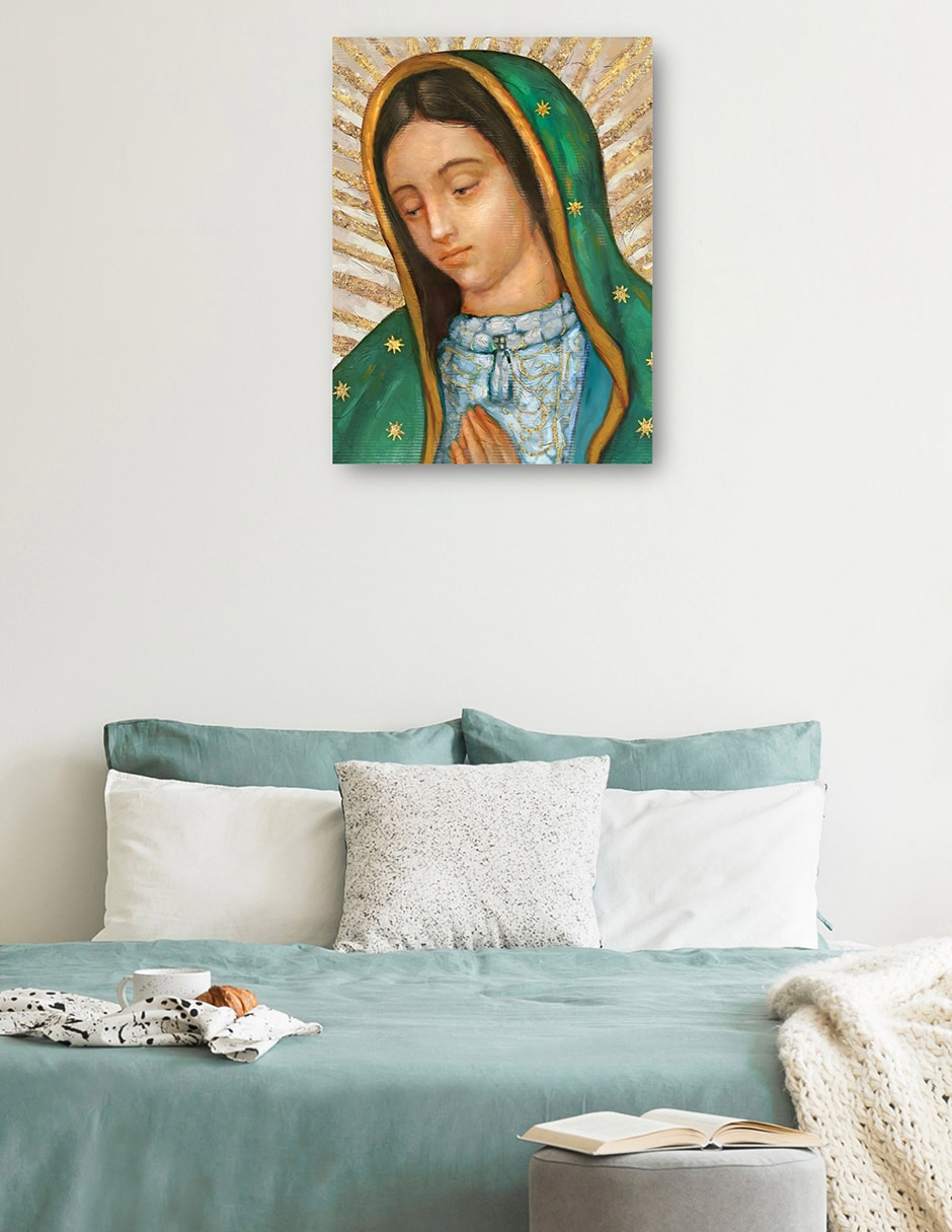 Cuadro decorativo Retrato De Nuestra Señora técnica mixta Vírgenes 7