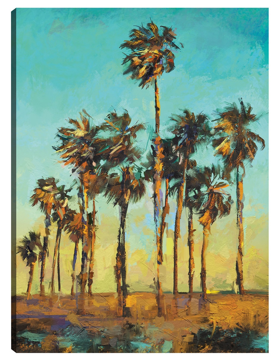 Cuadro decorativo Palmas De La Tarde técnica mixta Verano