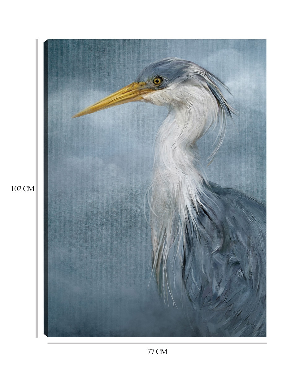 Cuadro decorativo Retrato Costero En Azul técnica mixta Aves Silvestres 9