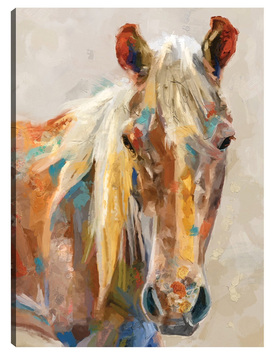Cuadro decorativo Retrato Equino técnica mixta Animales Domésticos Cuadro decorativo Retrato Equino técnica mixta Animales Domésticos