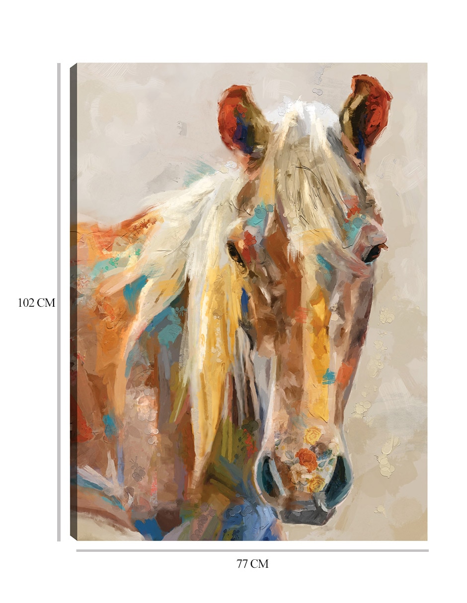 Cuadro decorativo Retrato Equino técnica mixta Animales Domésticos 9