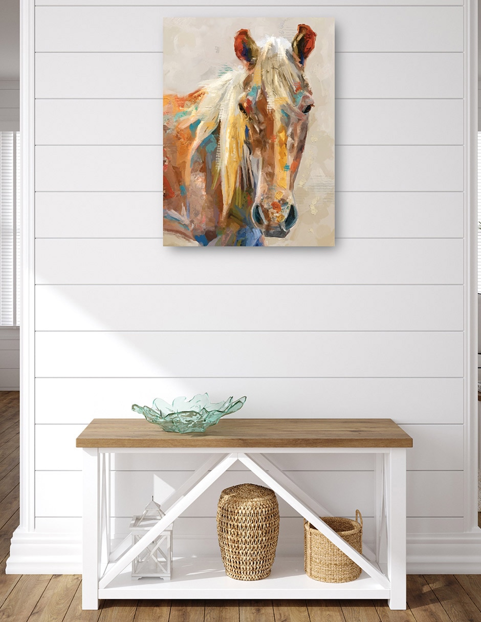 Cuadro decorativo Retrato Equino técnica mixta Animales Domésticos 6