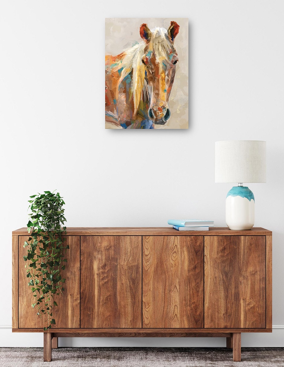 Cuadro decorativo Retrato Equino técnica mixta Animales Domésticos 8
