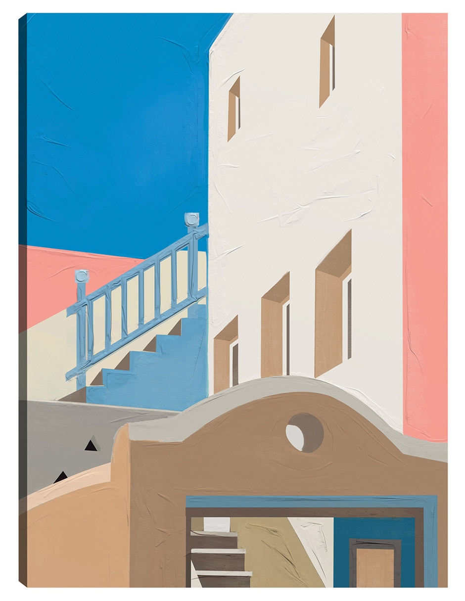 Cuadro decorativo Santorini Iv técnica mixta Arquitectura