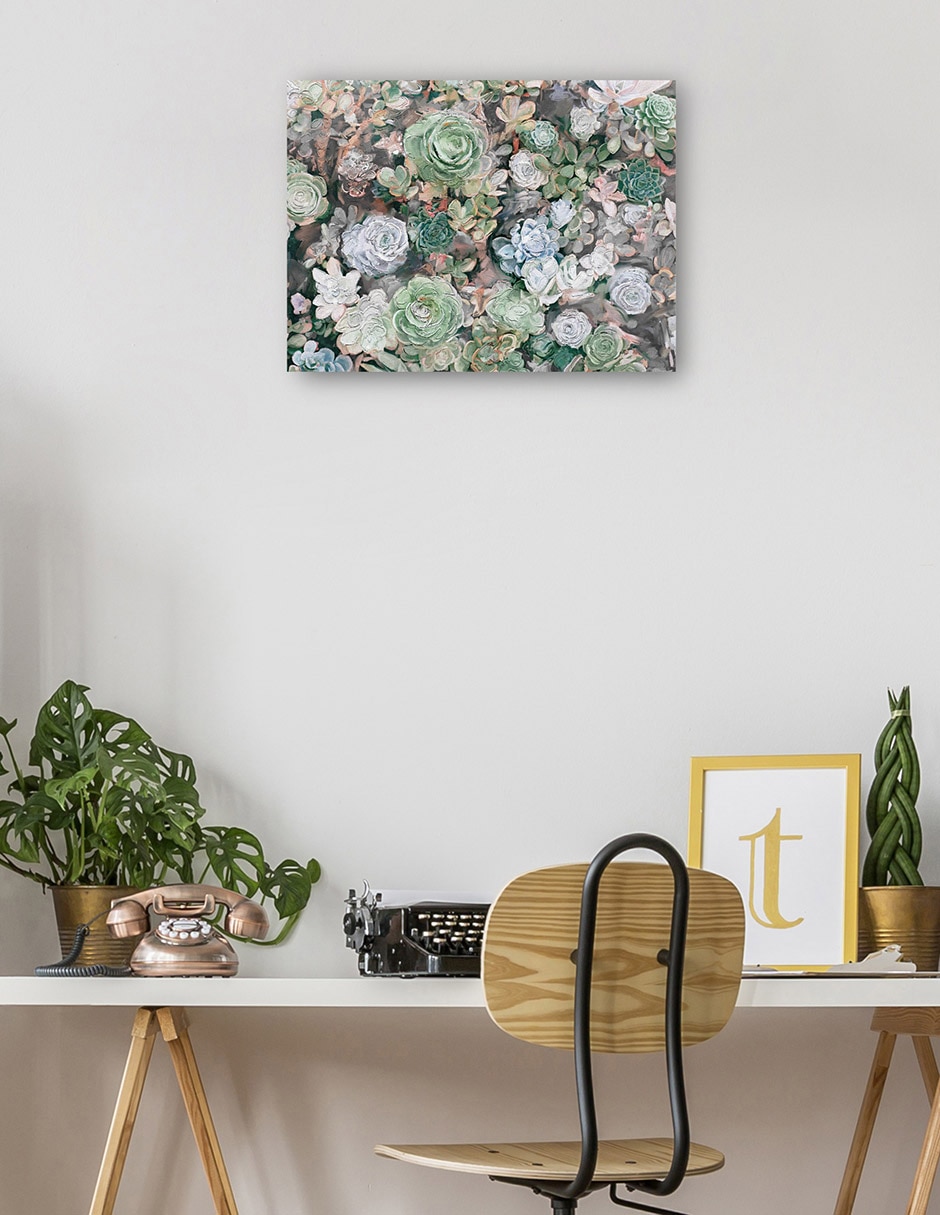 Cuadro decorativo Jardín Suculento mixta 3