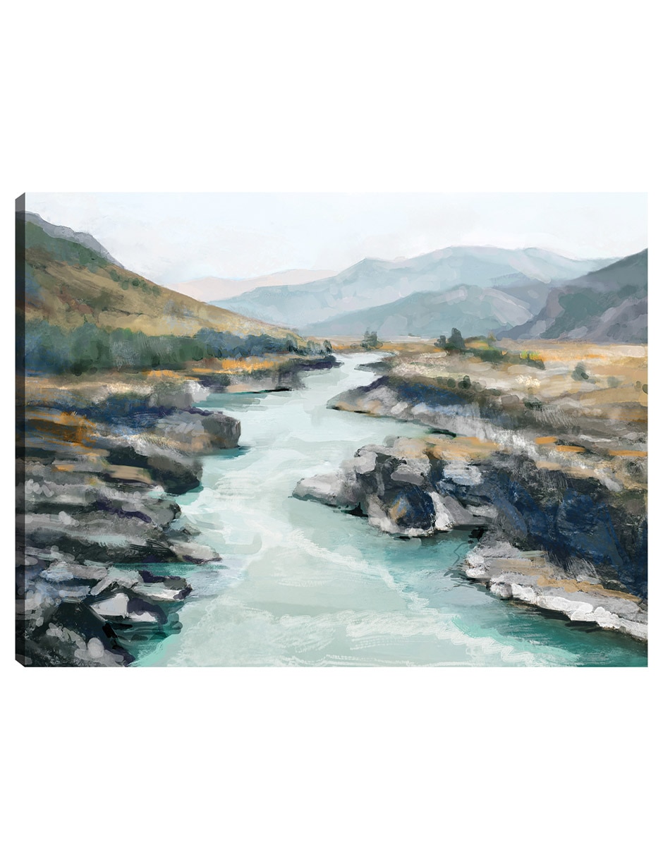 Cuadro decorativo Paisaje Capas Ii técnica mixta Ríos