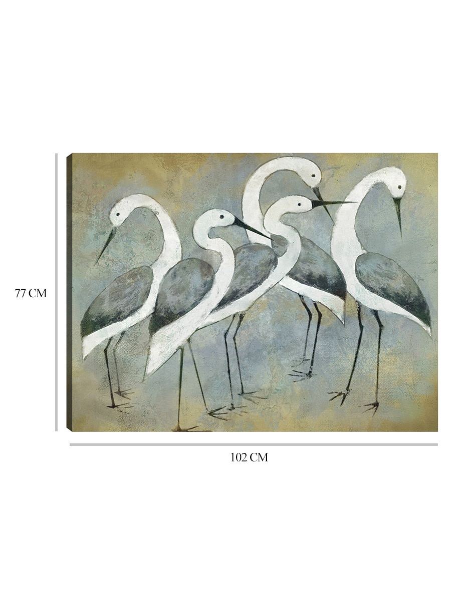 Cuadro decorativo Luz De Retrato De Grúa técnica mixta Aves Silvestres 9