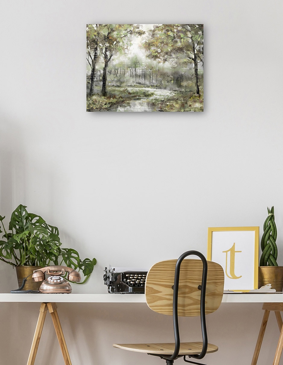 Cuadro decorativo Camino Sazonado técnica mixta Bosques 3