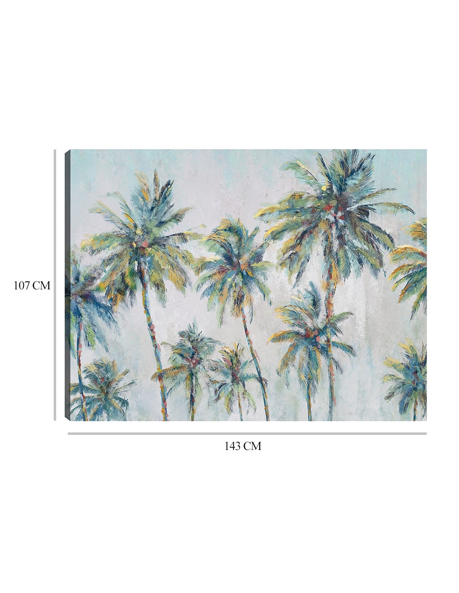 Cuadro decorativo técnica mixta Trópico 9