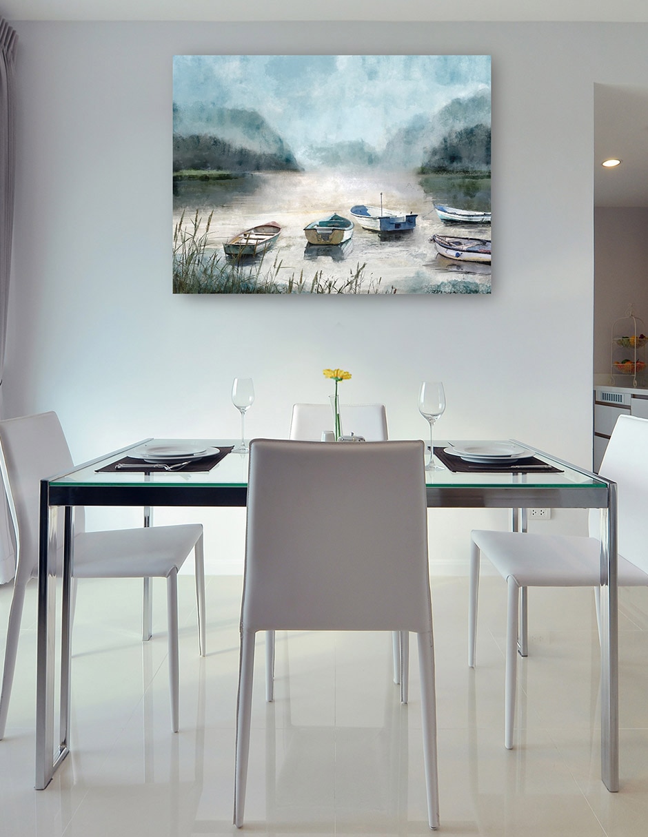 Cuadro decorativo Reunión del lago técnica mixta Lagos 8