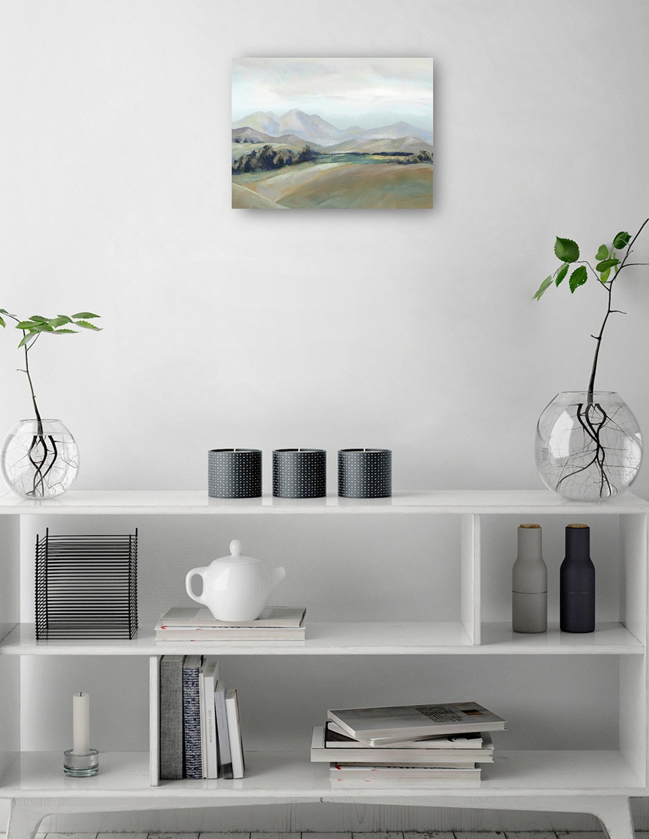 Cuadro decorativo Paisaje Capas IV técnica mixta Campos 7