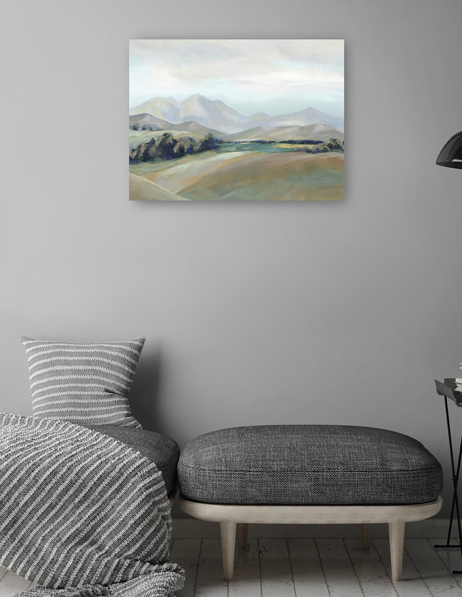 Cuadro decorativo Paisaje Capas IV técnica mixta Campos 4