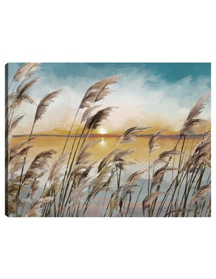 Cuadro decorativo Luz de cañas de la mañana técnica mixta Playas Cuadro decorativo Luz de cañas de la mañana técnica mixta Playas