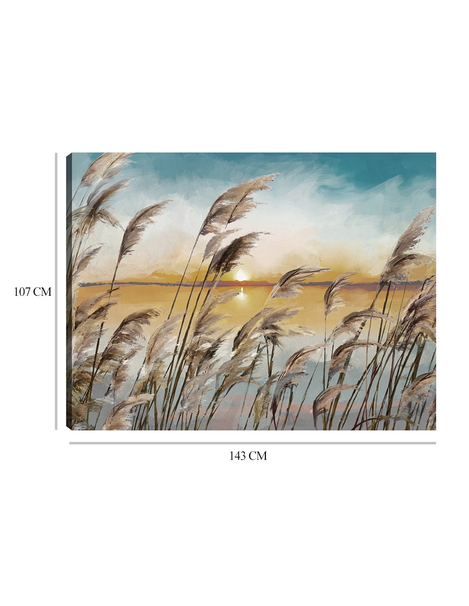 Cuadro decorativo Luz de cañas de la mañana técnica mixta Playas 9