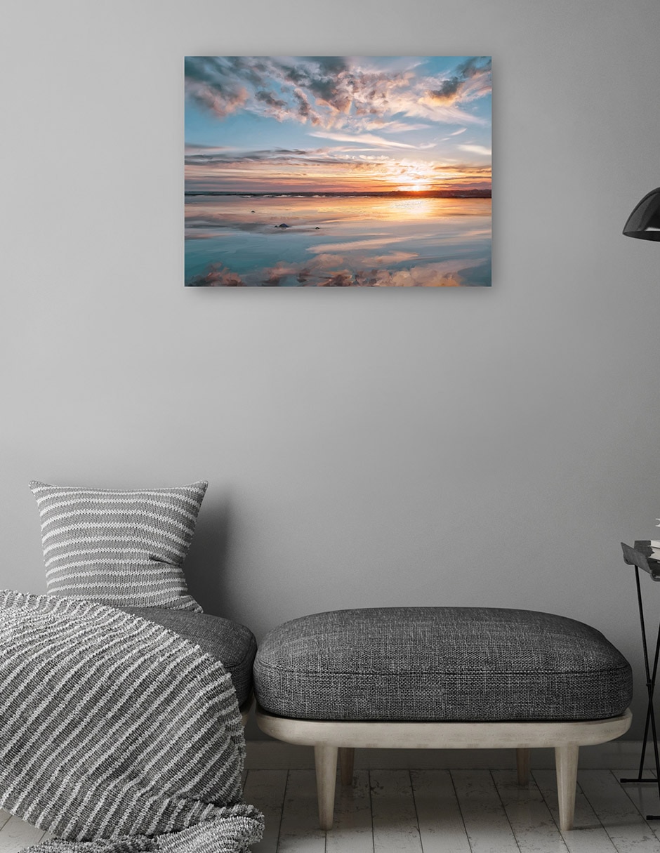 Cuadro decorativo Luz de la mañana técnica mixta Crepúsculo 4