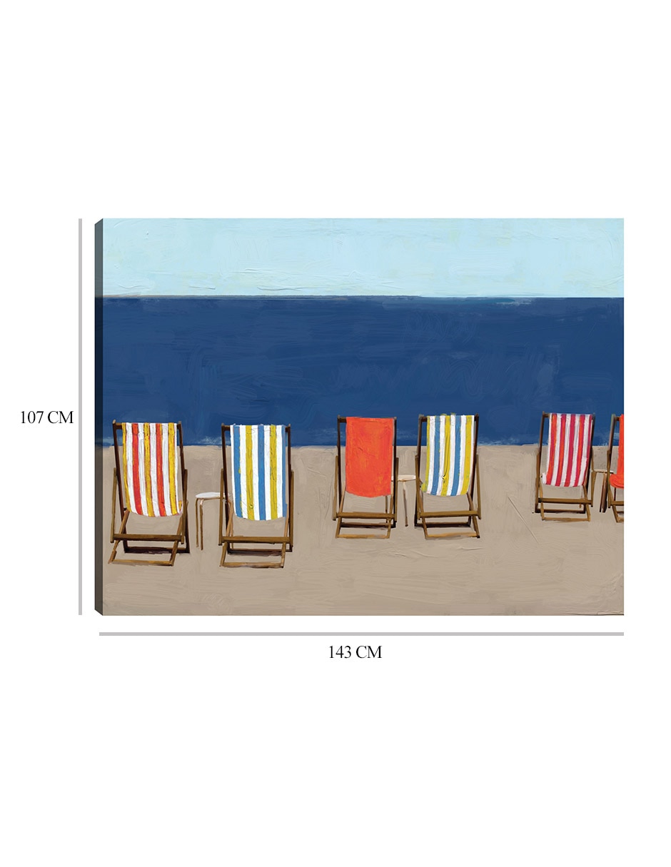 Cuadro decorativo Asientos reservados técnica mixta Playas 9